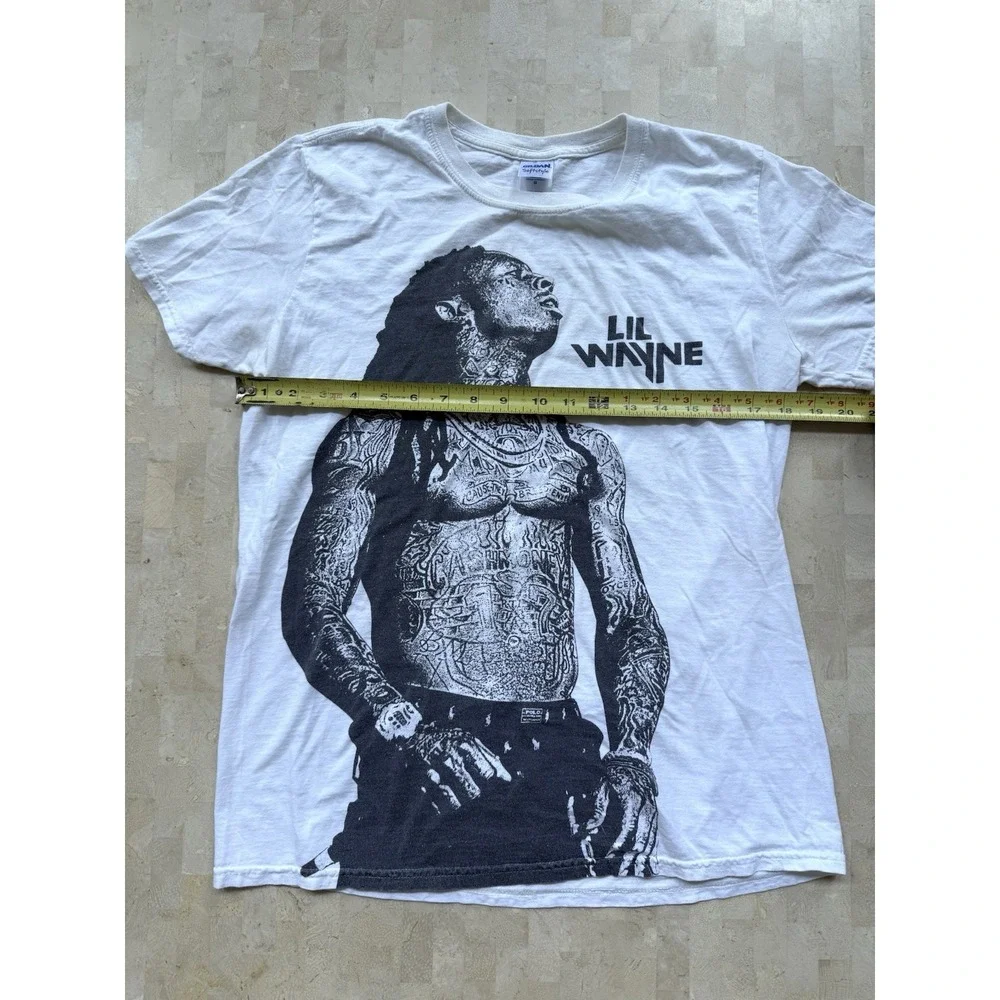 Lil Wayne Weezy Rap Hip Hop Tee T Shirt Size Medium Y2K Band Tee Gildan - Picture 4 of 7
